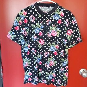 Urban outfitters flower pattern polo